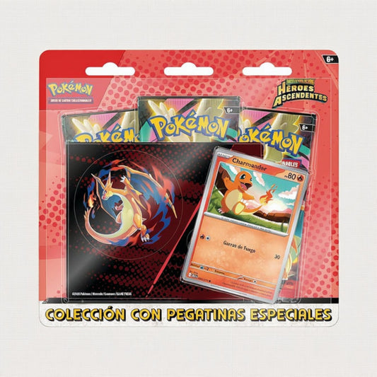 Blister Charmander Tech Sticker Collection - Héroes Ascendentes