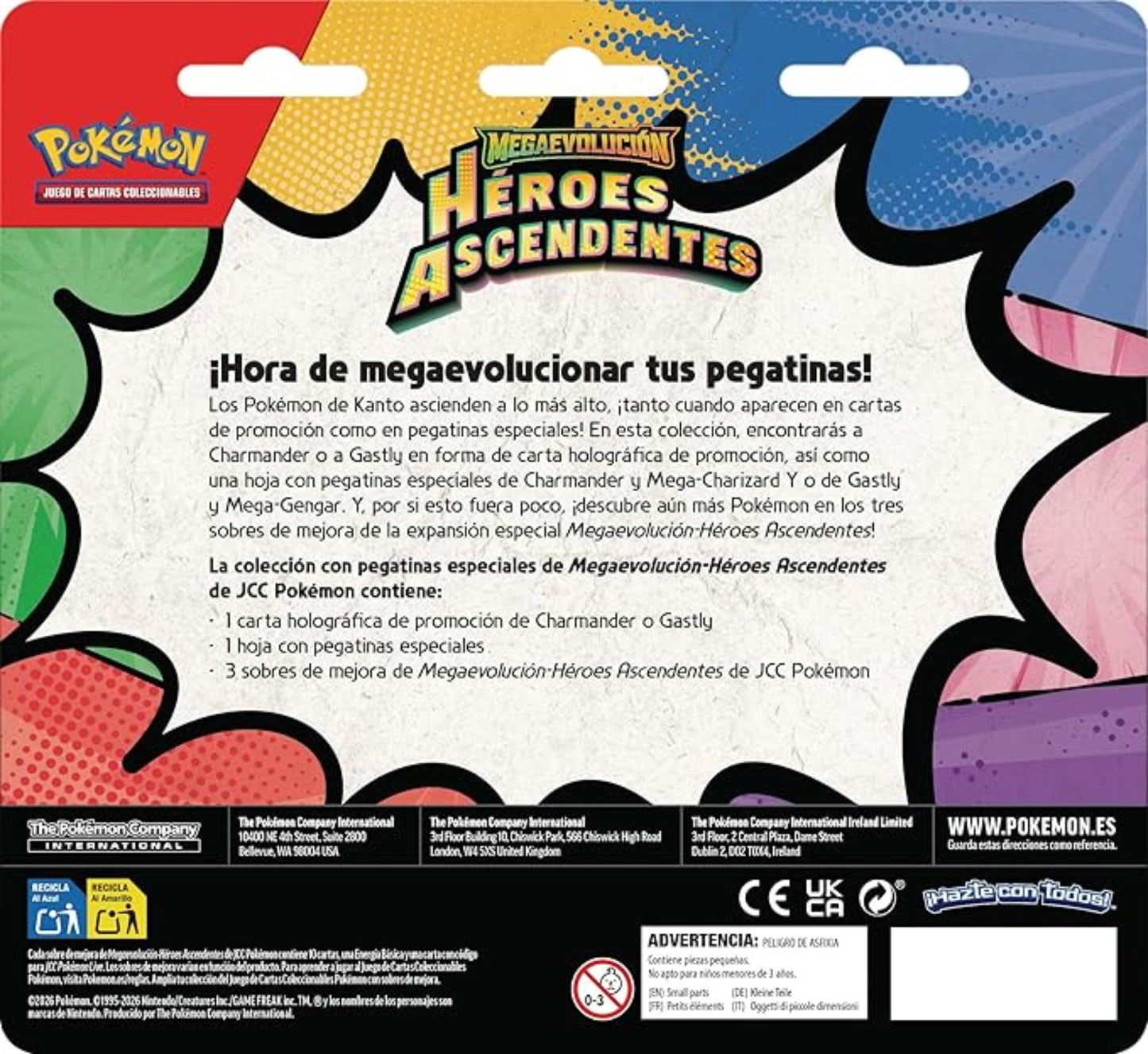Blister Gastly Tech Sticker Collection - Héroes Ascendentes