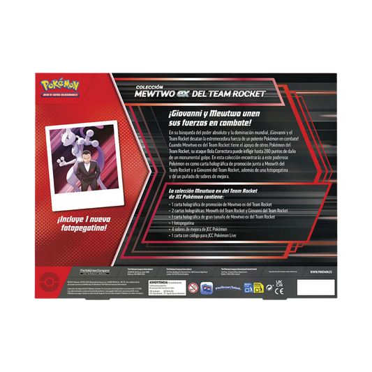Colección Mewtwo Ex del Team Rocket - Español