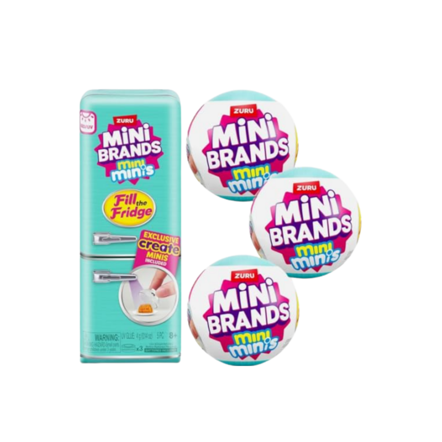 Mini Brand Nevera + 3 bolas