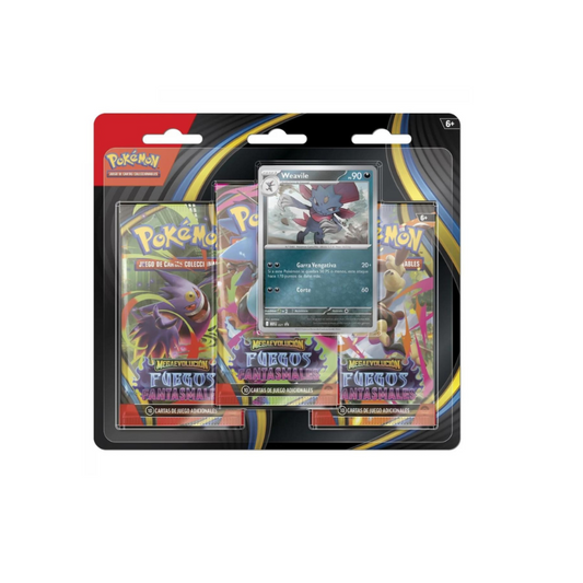 Pack 3 Sobres Pokémon Weavile – Llamas Fantasmales